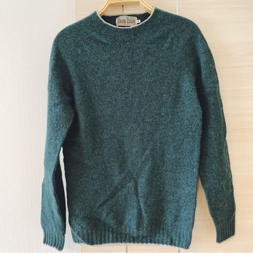 Harley x Blue Blue Wool Knitwear Made in Scotland Handcraft